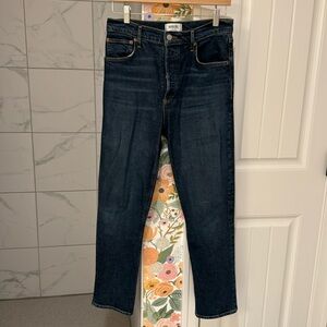 AGOLDE Riley Long Dark wash jean